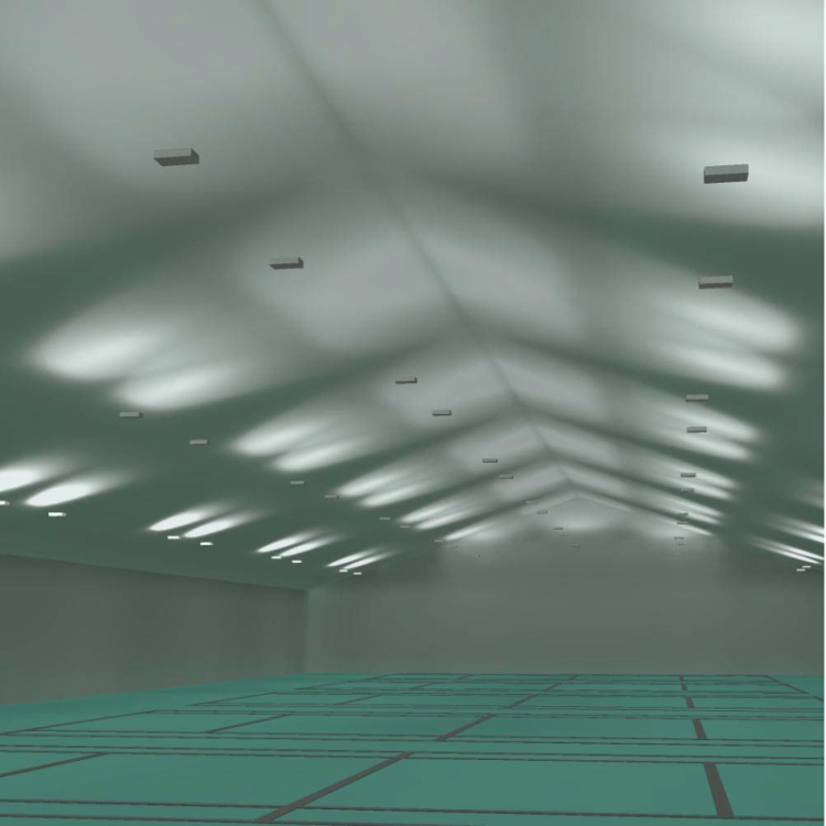 indirect tennis court lighting-3D Rendering