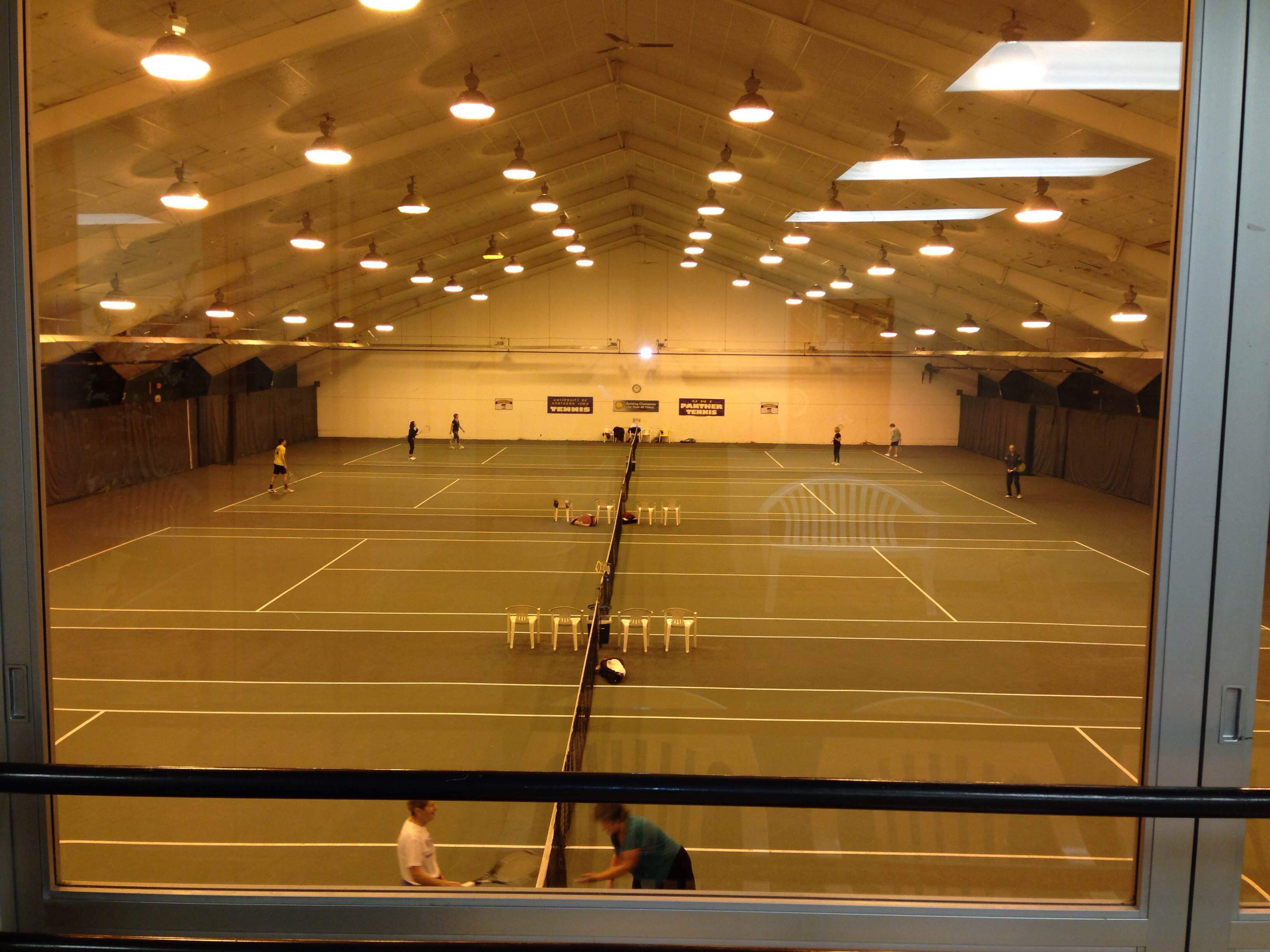  Indoor Tennis Courts with metal halide fixtures